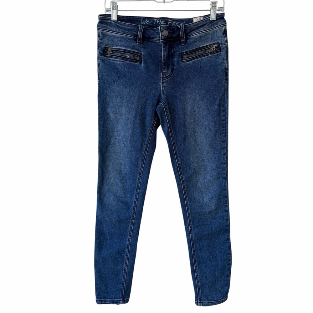 We The Free Jet Low Rise ‎ Dark Wash Blue Women's Skinny Jeans Size 28